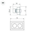 Светильник MS-ORIENT-BUILT-TURN-TC-S67x90-5W Warm3000 (WH-BK, 30 deg, 230V) (Arlight, IP20 Металл, 5 лет) Lednikoff
