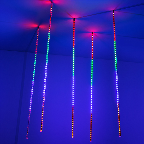 Светодиодная гирлянда ARD-ICEFALL-CLASSIC-D12-1000-5PCS-CLEAR-120LED-LIVE RGB (230V, 11W) (Ardecoled, IP65) Lednikoff