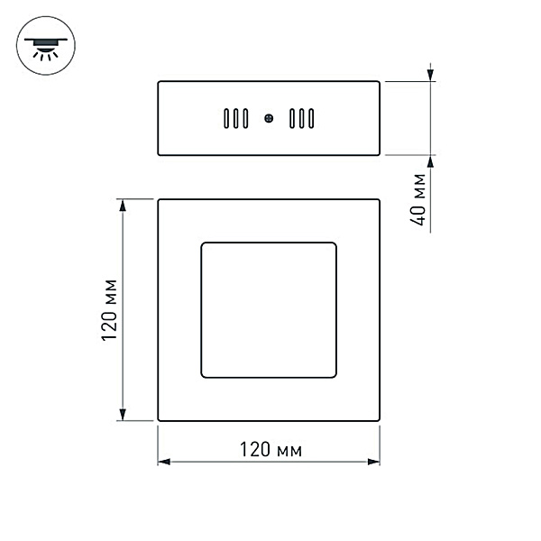Светильник SP-S120x120-6W White (Arlight, IP20 Металл, 3 года) Lednikoff