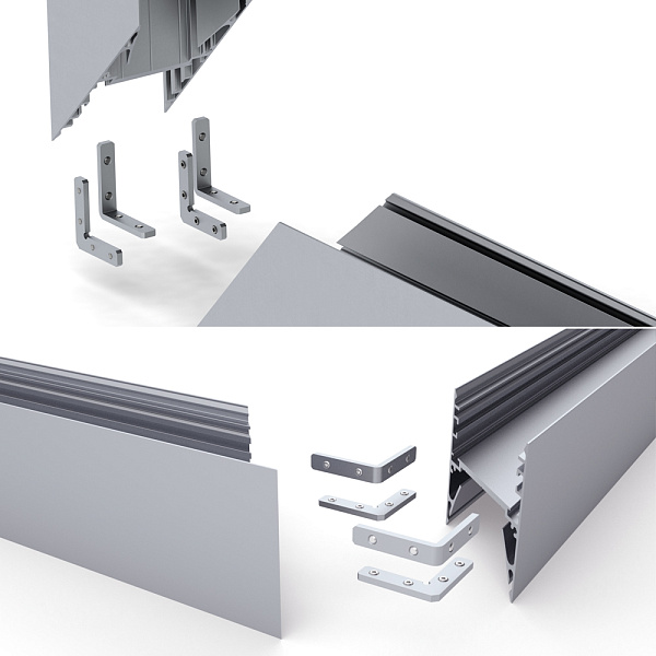 Соединитель ALU-90VER угловой вертикальный (Arlight, Металл) Lednikoff