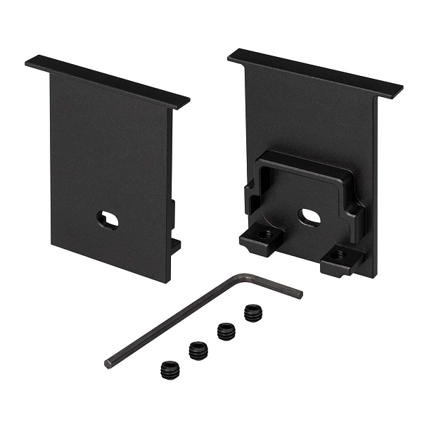 Заглушка SL-COMFORT-3551-F BLACK c отверстием (Arlight, Металл) Lednikoff