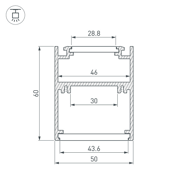 Профиль SL-ARC-5060-D1000-A45 WHITE (дуга 1 из 8) (Arlight, Алюминий) Lednikoff
