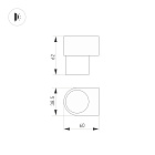 Светильник SP-SPICY-WALL-MINI-S60x39-3W Day4000 (BK, 40 deg, 230V) (Arlight, IP20 Металл, 3 года)
