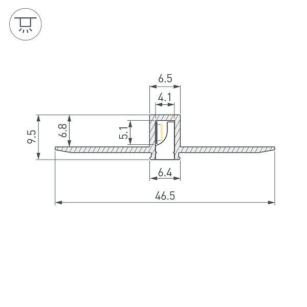 Профиль LINIA7-FANTOM-2000 ANOD (Arlight, Алюминий) Lednikoff