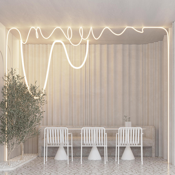 Светодиодная лента герметичная MOONLIGHT-SIDE-A336-D40mm 24V Warm2700 360deg (15 W/m, IP65, 2835, 5m, wire x1) (Arlight, Вывод боковой, 3 года)