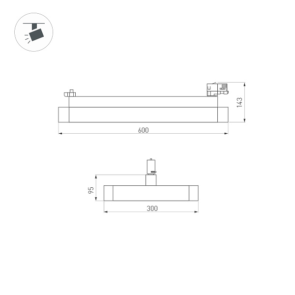Светильник LGD-AFINA-4TR-S600x300-50W White6000 (WH, 110 deg, 230V) (Arlight, IP20 Металл, 5 лет)