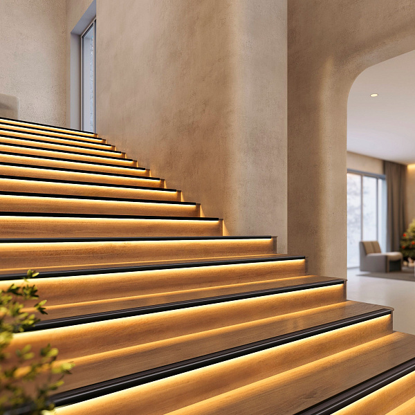 Профиль STAIR-W60-2000 ANOD BLACK (Arlight, Алюминий) Lednikoff