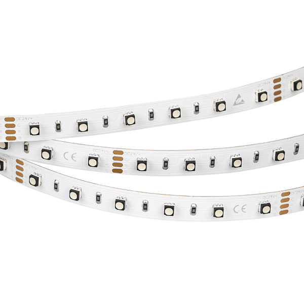 Светодиодная лента MINI-60-24V RGB 10mm (3535, 5m, LUX) (Arlight, 14.4 Вт/м, IP20) Lednikoff