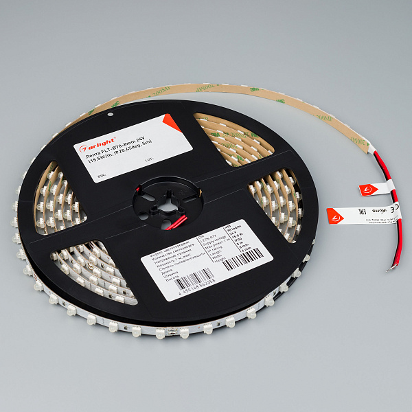 Светодиодная лента FLT-B70-8mm 24V Warm3000 (15.5 W/m, IP20, 45deg, 5m) (Arlight, Открытый) Lednikoff