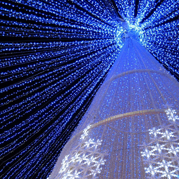 Светодиодная гирлянда ARD-STRING-CLASSIC-10000-BLUE-100LED-MILK-STD Blue (230V, 7W) (Ardecoled, IP65) Lednikoff