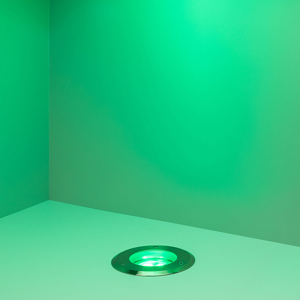 Светильник ART-GROUND-COLOR-TURN-R115-9W RGB (SL, 25 deg, 24V) (Arlight, IP67 Металл, 3 года) Lednikoff