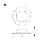 Накладка ART-DECK-CAP-LID4-R65 (SL, STEEL) (Arlight, Металл) Lednikoff