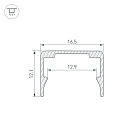 Профиль WPH-FLEX-1414-1000 ANOD (Arlight, Алюминий) Lednikoff