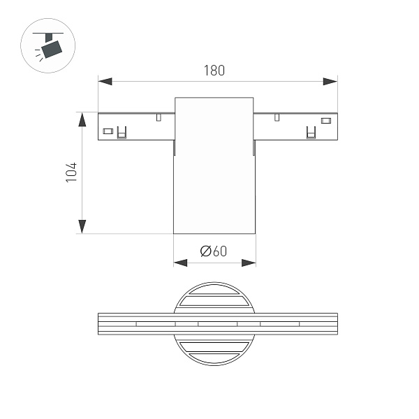Светильник MAG-ORIENT-AXIO-R60-10W Warm3000 (WH, 24 deg, 48V) (Arlight, IP20 Металл, 5 лет)