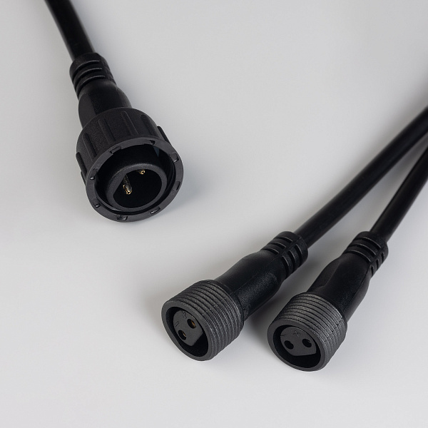 Коннектор питания ARD-CLASSIC-SYNC-RGB Black (230V, 2 ports) (Ardecoled, Закрытый) Lednikoff
