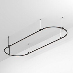 Основание ART-APRIORI-OVAL-ROD-400-3000x1000 (BK) (Arlight, IP20 Металл, 3 года)