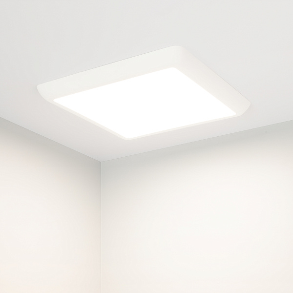 Светильник CL-FIOKK-S300x300-25W Day4000-MIX (WH, 120 deg, 230V) (Arlight, IP44 Пластик, 3 года) Lednikoff