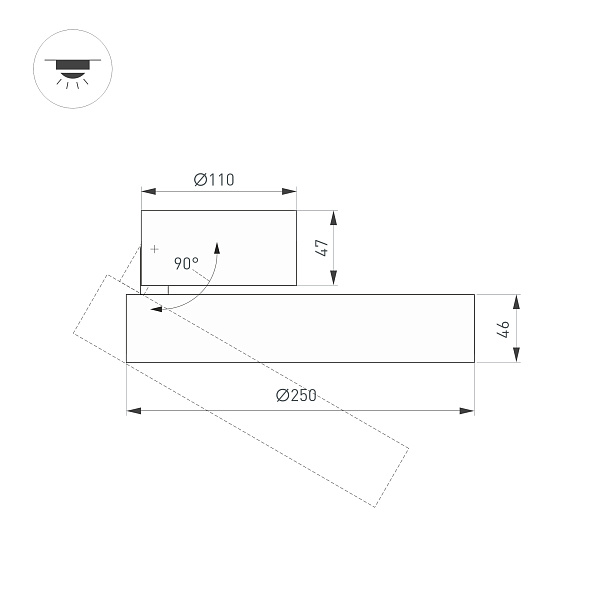 Светильник SP-RONDO-FLAP-R250-30W Warm3000 (WH, 110 deg) (Arlight, IP40 Металл, 3 года) Lednikoff