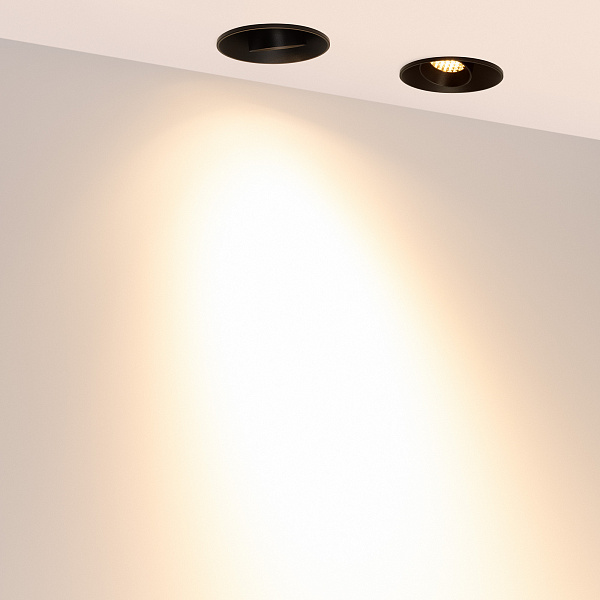 Светильник безрамочный DL-ROTARA-R63-6W Warm3000 (Черный RAL9005, 36 deg, 230V) (Arlight, IP20 Металл, 5 лет) Lednikoff