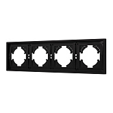 Рамка пластиковая FRM-TENDO-SFPL-4-BK (Arlight, Матовый черный)
