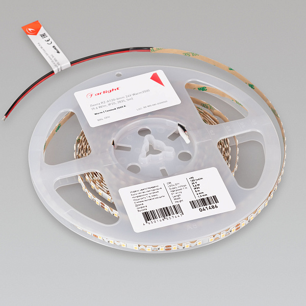 Светодиодная лента RZ-A120-6mm 24V Warm3500 (9.6 W/m, IP20, 2835, 5m) (Arlight, -) Lednikoff