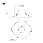 Светильник MS-BLIZZARD-BUILT-R165-16W Day4000 (WH, 100 deg, 230V) (Arlight, IP20 Металл, 3 года) Lednikoff