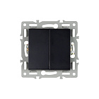 Механизм выключателя двухклавишный проходной SWT-MKP2-PL-BK (250V, 16A) (Arlight, -) Lednikoff