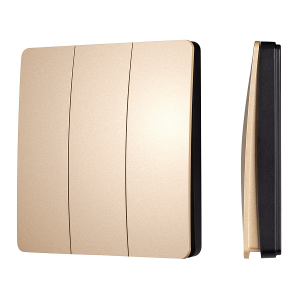 INTELLIGENT ARLIGHT Кнопочная панель KINETIC-801-22-3G-WP-SUF Gold (No battery, IP67, 433Mhz) (IARL, IP67 Пластик, 3 года) Lednikoff