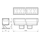 Светодиодный прожектор AR-LINE-1000XL-54W-24V RGB (Grey, 30 deg, DMX512) (Arlight, Закрытый) Lednikoff