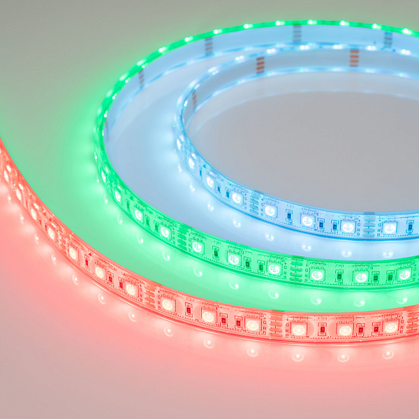 Светодиодная лента герметичная RTW-PU-B60-12.5mm 12V RGB (14.4 W/m, IP68, Wire 2m, 5m) (Arlight, -) Lednikoff