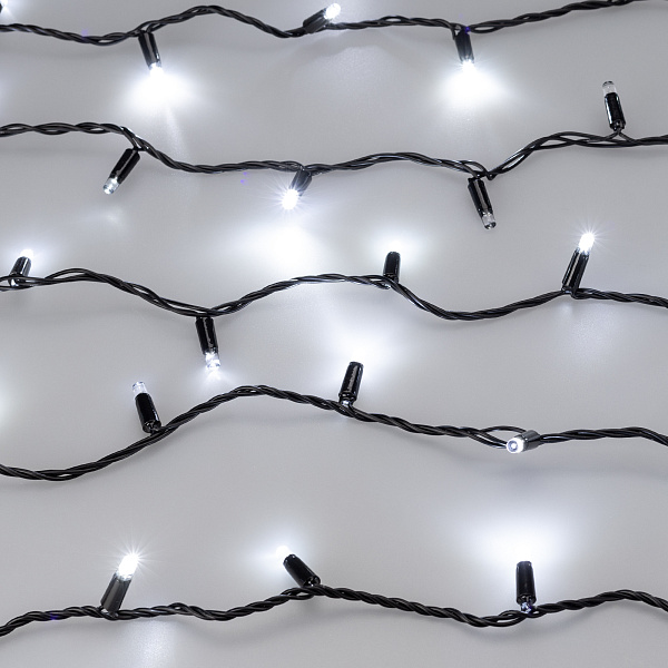 Светодиодная гирлянда ARD-STRING-CLASSIC-1000-BLACK-100LED-PULSE White (230V, 7W) (Ardecoled, IP65) Lednikoff