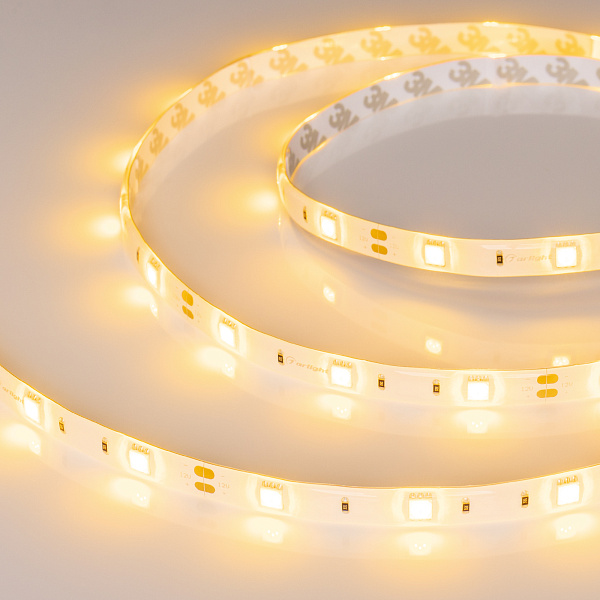 Светодиодная лента RTW 2-5000SE 12V Yellow (5060, 150 LED, LUX) (Arlight, 7.2 Вт/м, IP65) Lednikoff