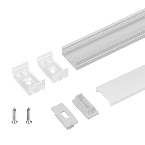 Профиль с экраном ARH-WIDE-H10-2000 ANOD+OPAL (Arlight, Алюминий) Lednikoff