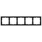 Рамка пластиковая FRM-NOBE-SFPL-5-BK (Arlight, Черный оникс) Lednikoff