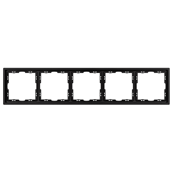 Рамка пластиковая FRM-NOBE-SFPL-5-BK (Arlight, Черный оникс) Lednikoff