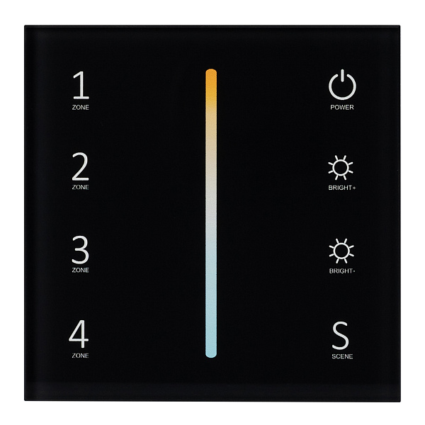 Панель Sens SMART-P43-MIX Black (230V, 4 зоны, 2.4G) (Arlight, IP20 Пластик, 5 лет) Lednikoff