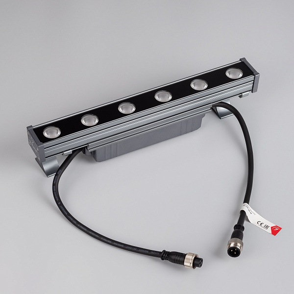 Линейный прожектор AR-LINE-300-6W Warm2700 (GR, 30 deg, 230V) (Arlight, IP65 Металл, 3 года) Lednikoff