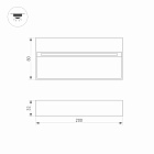 Светильник LGD-TRACE-S200x80-8W Warm3000 (GR, 65 deg, 230V) (Arlight, IP65 Металл, 3 года) Lednikoff
