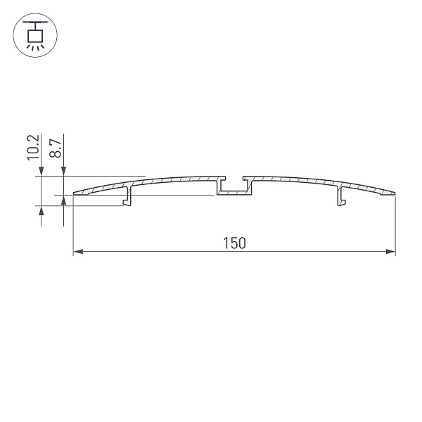 Профиль MULTI B-2000 ANOD (Arlight, Алюминий) Lednikoff