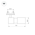 Светильник LGD-ARTEMIS-BUILT-FLAP-R55-12W Day4000 (BK, 8-80 deg, 230V) (Arlight, IP20 Металл, 5 лет) Lednikoff