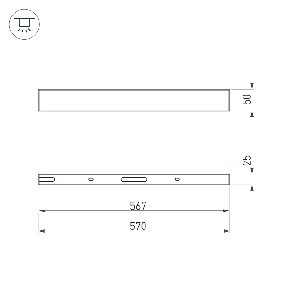 Потолочный короб для блока питания SL-BOX-440 (Arlight, Алюминий) Lednikoff