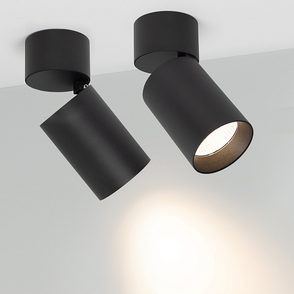 Светильник SP-POLO-SURFACE-FLAP-R85-15W Warm3000 (BK-BK, 40 deg) (Arlight, IP20 Металл, 3 года) Lednikoff