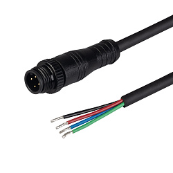 Коннектор питания ARL-WAVE-0612-RGB-CON-POWER-MALE-BLK (Arlight, IP67 Пластик, 3 года)