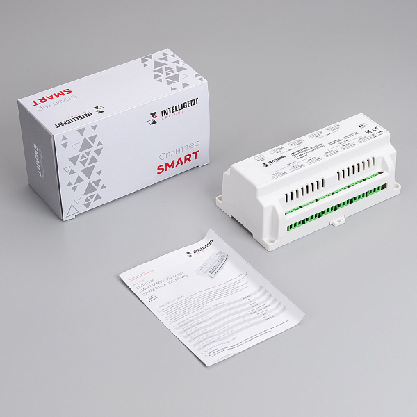 INTELLIGENT ARLIGHT Сплиттер SMART-DMX512-306-72-DIN (12-48V, 2-in, 6-out, RS-485) (IARL, IP20 Металл, 5 лет) Lednikoff