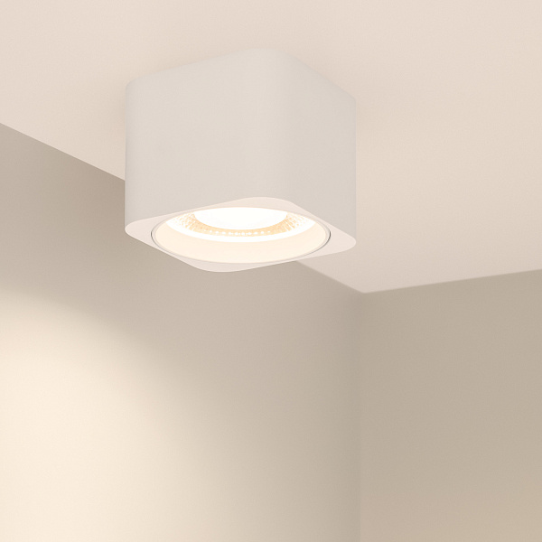 Светильник SP-DICE-S78x78-10W Warm3000 (WH, 24 deg, 230V) (Arlight, IP54 Металл, 5 лет) Lednikoff