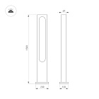 Светильник LGD-MUSE-BOLL-H1500-18W Warm3000 (DG, 328 deg, 230V) (Arlight, IP65 Металл, 3 года) Lednikoff