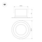 Светильник MS-DROP-BUILT-R137-24W Day4000 (WH, 90 deg, 230V) (Arlight, IP54 Металл, 5 лет) Lednikoff