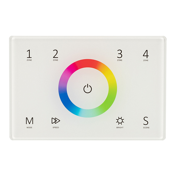 Панель Sens SMART-P83-RGB White (230V, 4 зоны, 2.4G) (Arlight, IP20 Пластик, 5 лет) Lednikoff