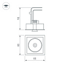 Светильник CL-SIMPLE-S80x80-9W Warm3000 (WH, 45 deg) (Arlight, IP20 Металл, 3 года) Lednikoff