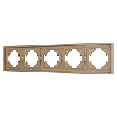 Рамка пластиковая FRM-TENDO-PL-5-GD (Arlight, Песочный)